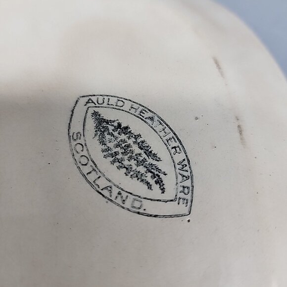 Methven Auld Heather Ware Serving Plate Scottish Sponge ware 19thC Scotland - Picture 5 of 5